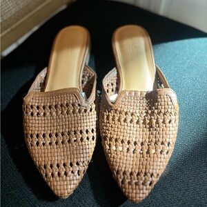 Universal Thread Tan Woven Mules